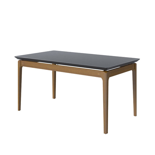 TABLE A MANGER  MESA WIND 1.6 C/VIDRO RETANGULAR PRETO/ NATURE 614