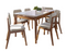 TABLE A MANGER MESA WIND 1.6 C/VIDRO RETANGULAR OFF WHITE NATURE 615