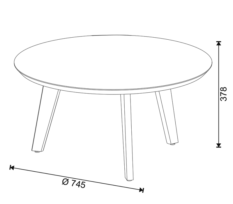 TABLE MESA CLASSIC CENTRO REDONDA FREIJO 60176