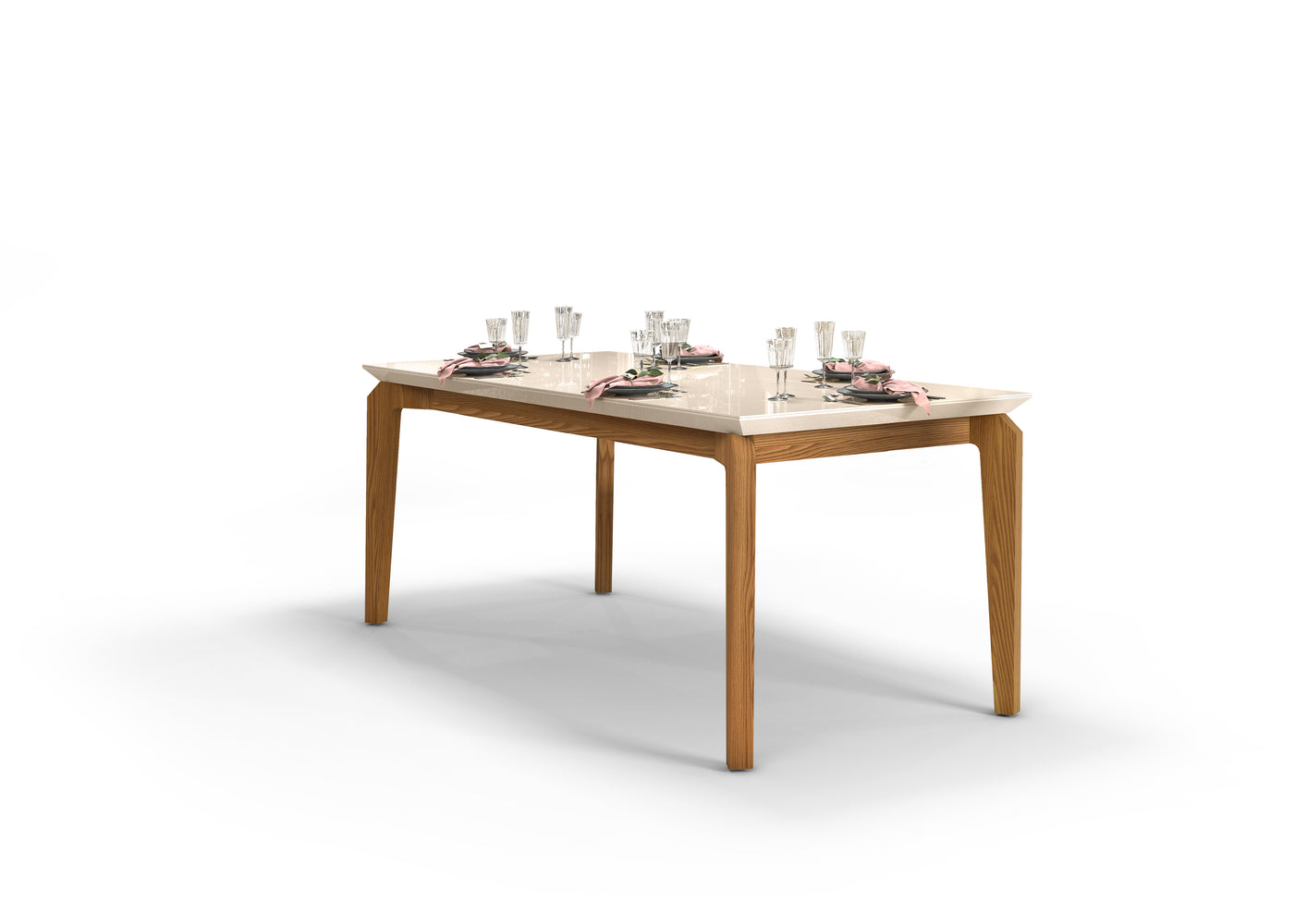 TABLE A MANGER DJ ROUGE1700 CARVALHO NOBRE/ OFF WHITE * 16 212.196